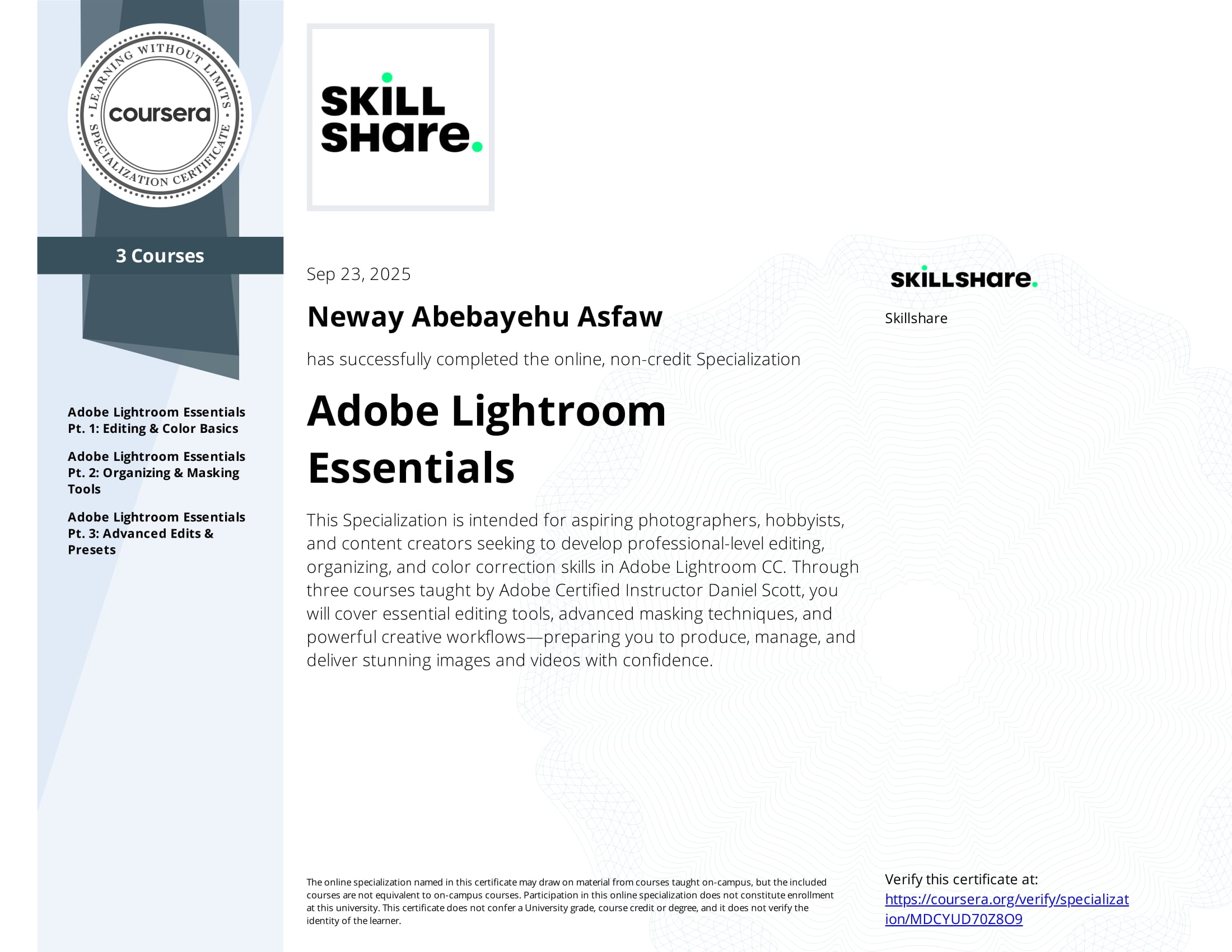 Coursera MDCYUD70Z8O9-1